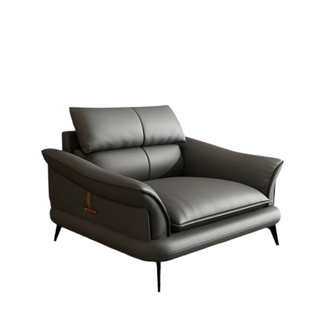 DIPU Ember Italian Lazy Leather Sofa Chair from DIPU
