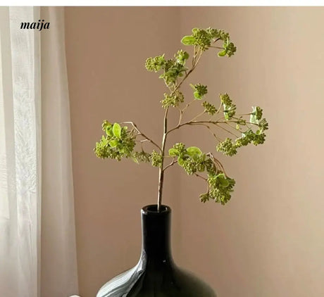 GUIFOU Narrow Mouth Green Glass Vase from GUIFOU