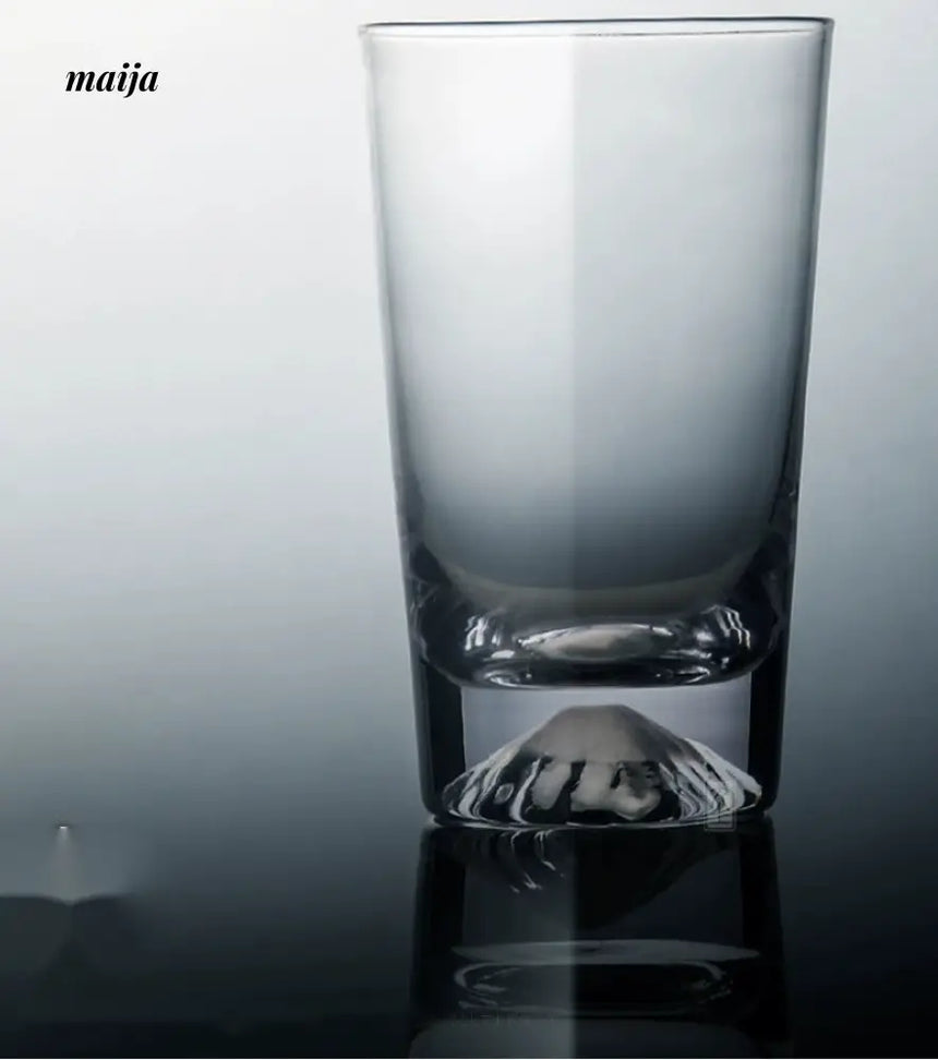 JOTO Fuji Mountain Glass Cup Handmade Snow Mountain Whiskey Cup from JOTO