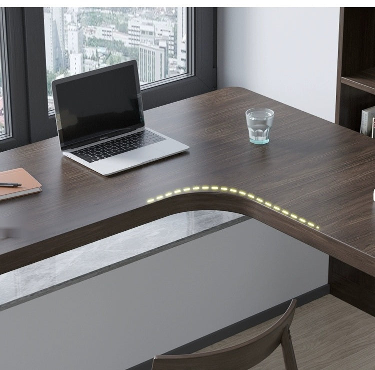 SUNX Full Wood Bay Window Desk from SUNX