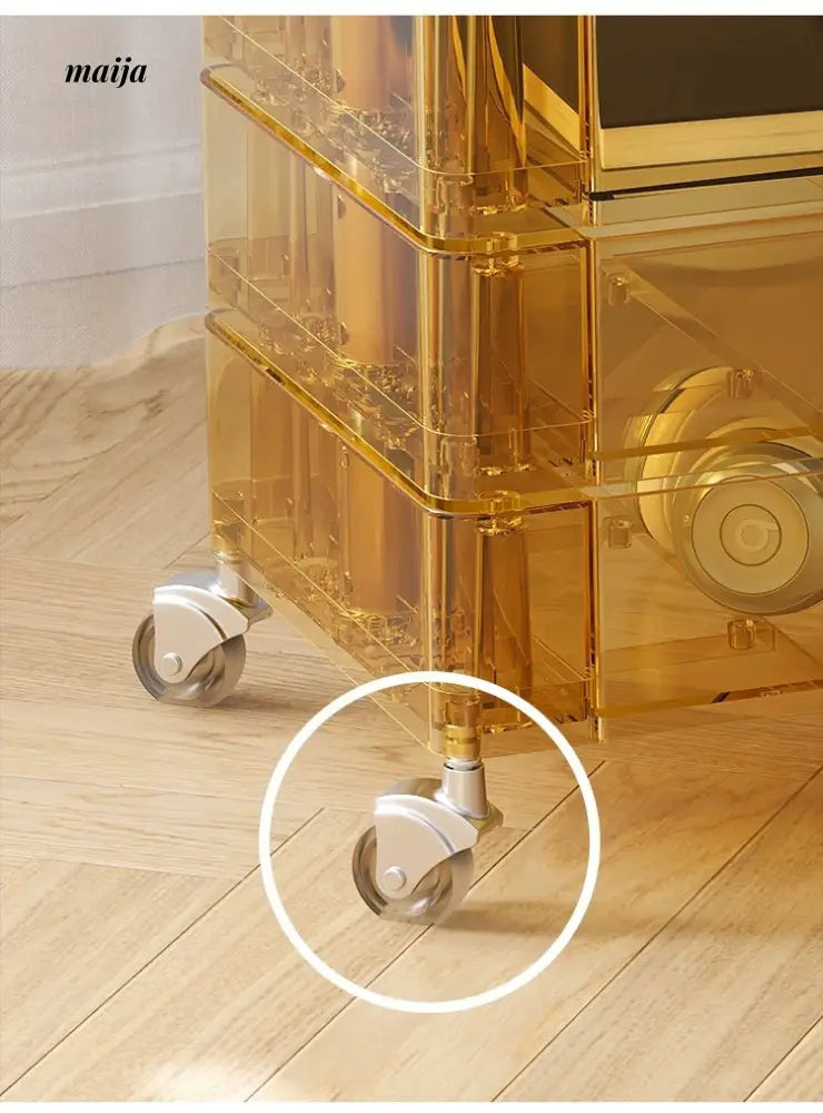 LOWERLEFT Rotating Acrylic Bedside Table from Lower Left