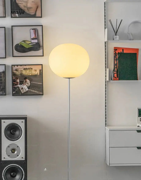 LYNN Danish Modern Glass Ball Floor Lamp from Lynn's Lamp