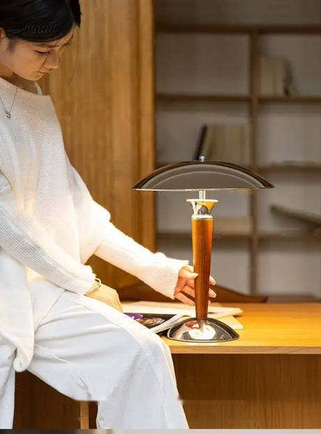 LYNN Retro Solid Wood Table Lamp from Lynn's Lamp