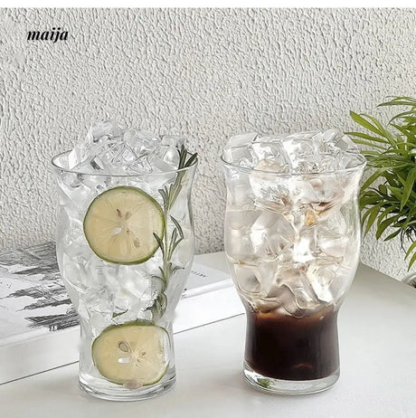 BANKE Large Capacity Transparent Glass Ice Coffee Cup from BANKE