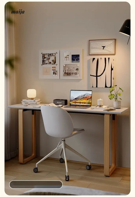 PUMPKIN BOX Nordic Solid Wood Double Desk from PUMPKIN BOX