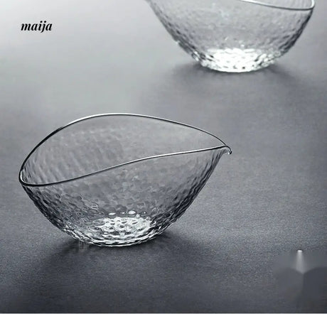 JOTO Hammered Glass Gongfu Fair Cup Japanese Style Tea Accessory from JOTO