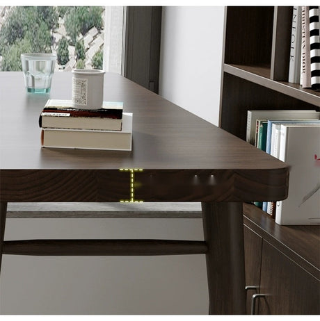 SUNX Full Wood Bay Window Desk from SUNX