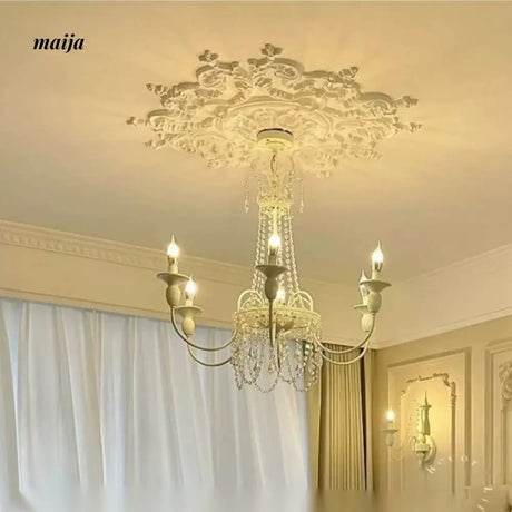 NANCY French Cream Style Crystal Chandelier from NANCY