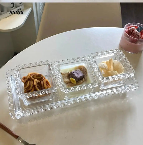 BANKE Love Heart Glass Dessert Plate Set from BANKE