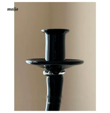 GUIFOU Retro Black Glass Candlestick from GUIFOU