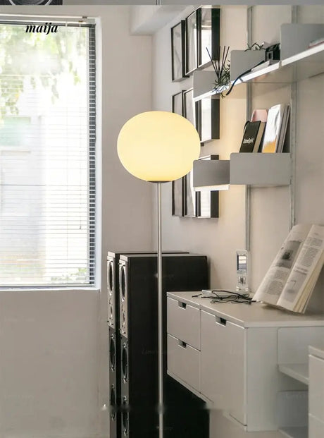 LYNN Danish Modern Glass Ball Floor Lamp from Lynn's Lamp