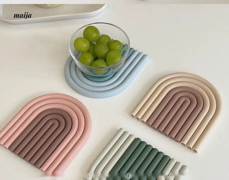 MELONGIRL INS Wind Nordic Rainbow Silicon Pad from MELONGIRL