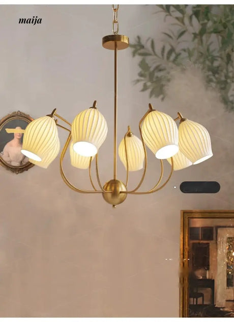 NANCY Ceramic Chandelier British American Retro Style from NANCY