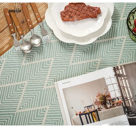 MAN YUE HOME Retro Tablecloth with High-Quality Cotton Linen Finish from MAN YUE HOME