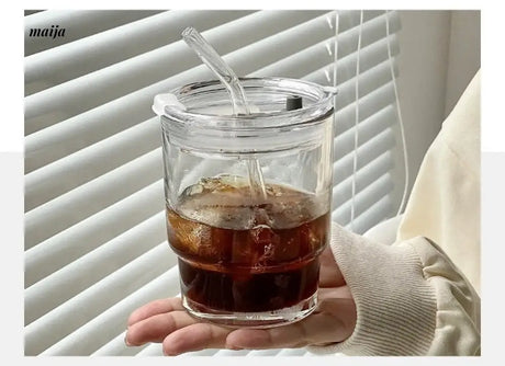 BANKE Bamboo Glass Straw Coffee Milk Cup from BANKE
