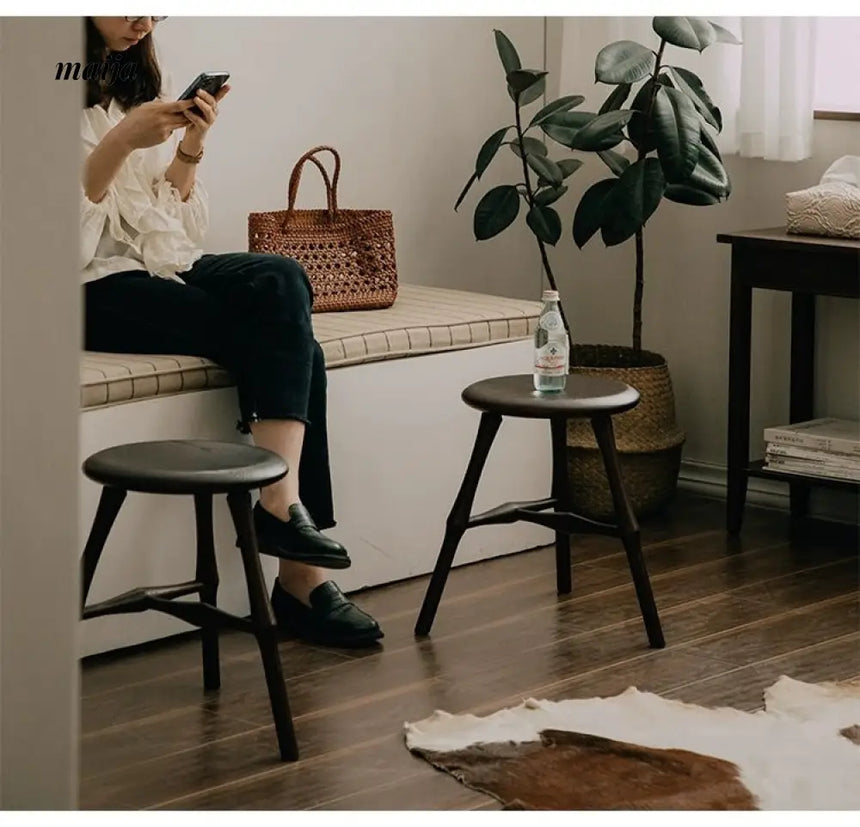 Valencia Solid Wood Stool from maija