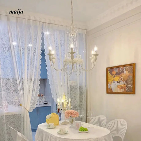 NANCY French Cream Style Crystal Chandelier from NANCY