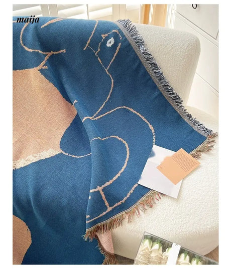 MAN YUE HOME INS Art Blanket for Sofa or Living Room Use from MAN YUE HOME