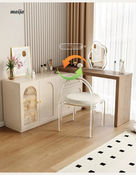 MEIHOUSE French Cream Dressing Table Modern Desk Chest Bedroom from MEIHOUSE