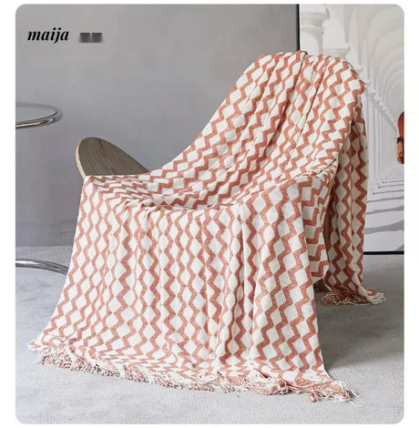MAN YUE HOME Knitted Sofa Set with Modern Scandinavian Duvet from MAN YUE HOME