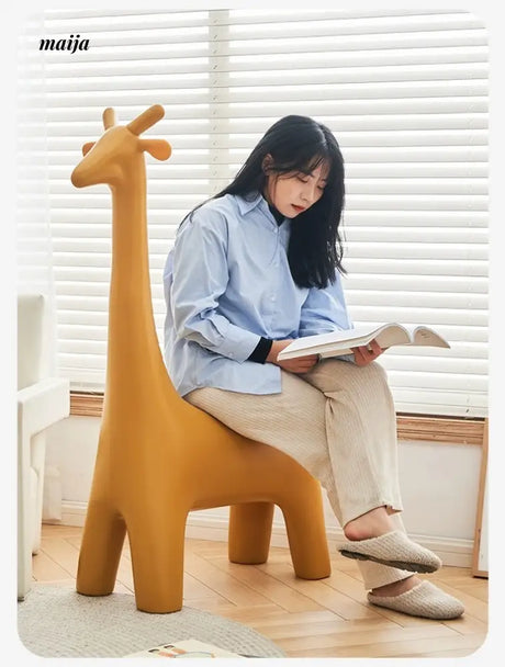 LOWERLEFT Giraffe Kids Shoe Stool from Lower Left