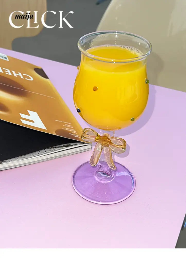 CLICK Handmade Glass Bow Champagne Goblet from CLICK