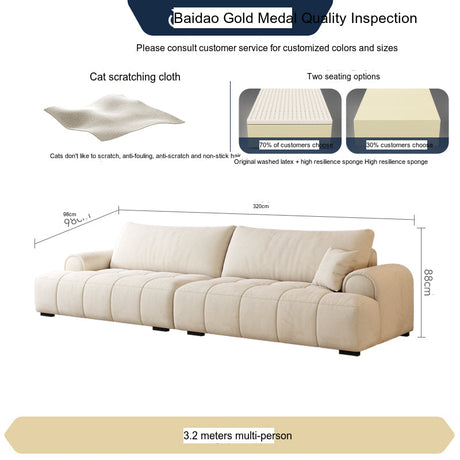 FASATI Emmeline Cream Cotton Sofa Scandinavian Style from FASATI