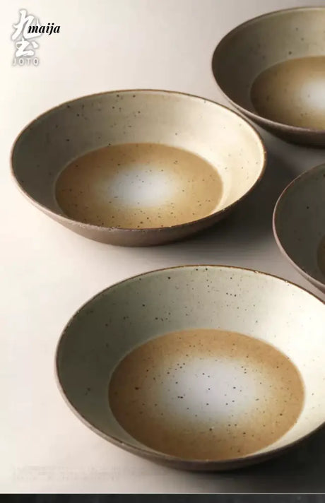 JOTO Japanese Handmade Ceramic Dinner Plate Restaurant Tableware from JOTO
