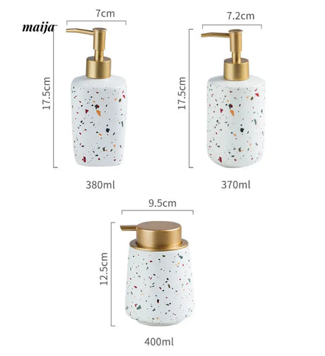 Terrazzo Ceramic Soap Dispenser from maija
