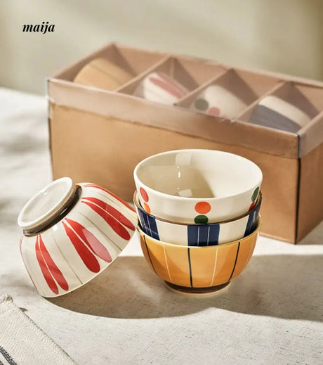 Japanese Ceramic Chie Rice Bowls from maija
