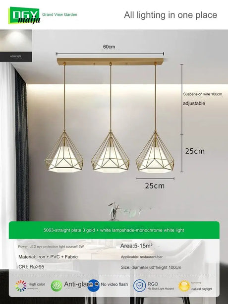GVG Diamond Cage Ceiling Pendant Lamp from GVG