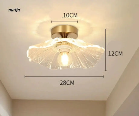 GVG Lotus Leaf Crystal Ceiling Light from GVG