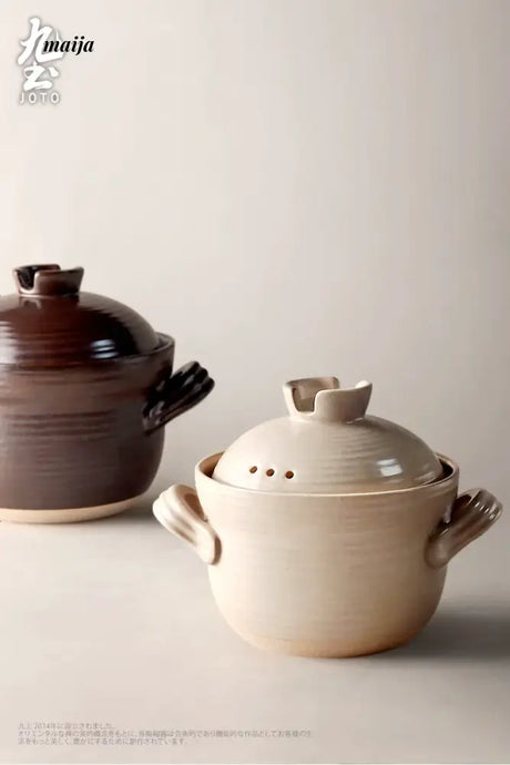 JOTO Double Lid Sand Pot High Temperature Ceramic Cooker from JOTO