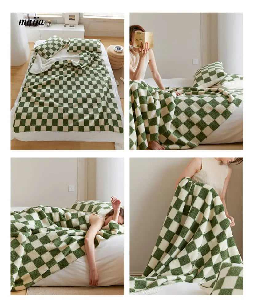 Chessboard Fleece Throw from REWER