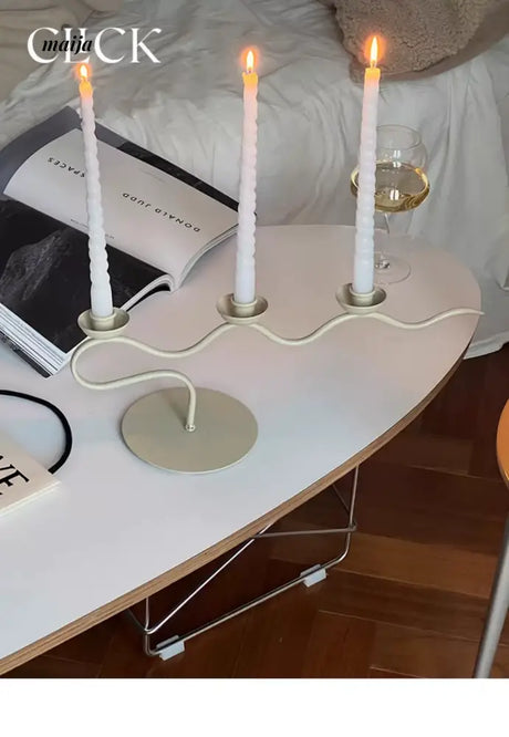 CLICK Retro Candlestick Iron Decor for Homestays from CLICK