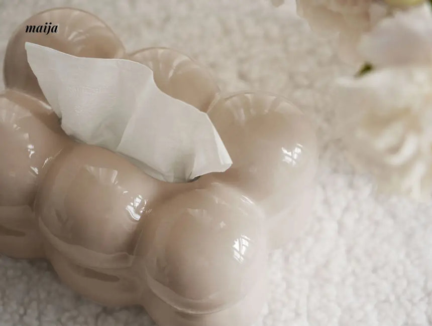 Marshmallow Ceramic Tissue Box from maija