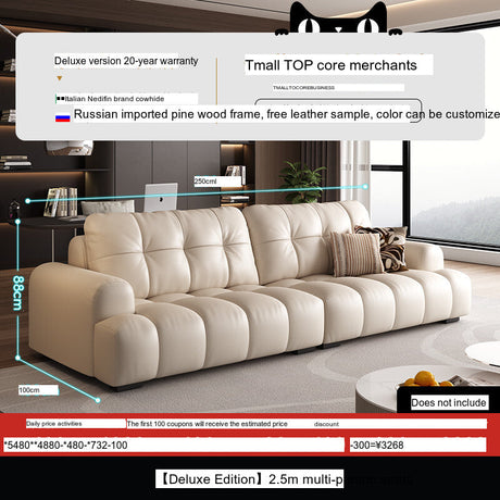 DIPU Nova Cream Cowhide Sofa from DIPU