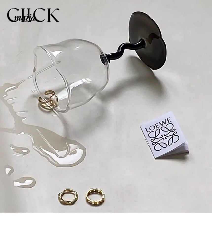 CLICK Irregular Retro Cocktail Glass Twisted Handle from CLICK