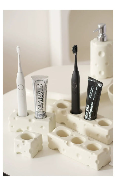 LENYVASEN Remy Cheese Ceramic Toothbrush Rack from LENYVASEN