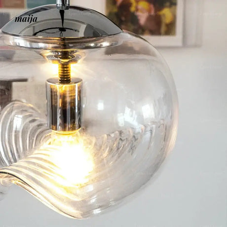 LYNN Bauhaus Space Age Glass Chandelier from Lynn's Lamp