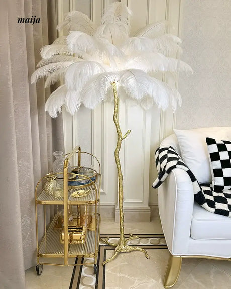 LIVETAI Light Feather Floor Lamp from maija