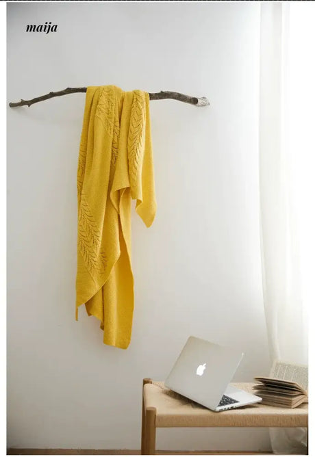 MISTYWOOD Knitted Yellow Duvet for Leisure from MISTYWOOD