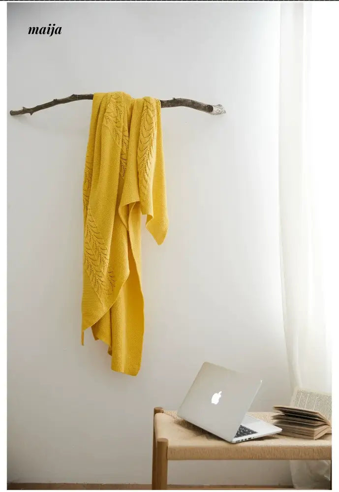MISTYWOOD Knitted Yellow Duvet for Leisure from MISTYWOOD