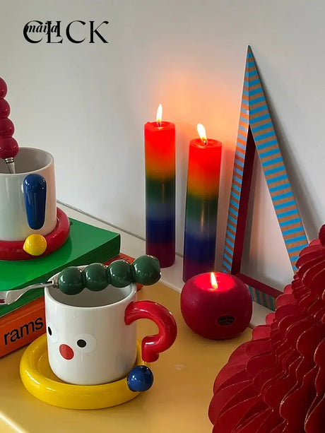 CLICK Gradient Rainbow Candle Holiday Decor from CLICK