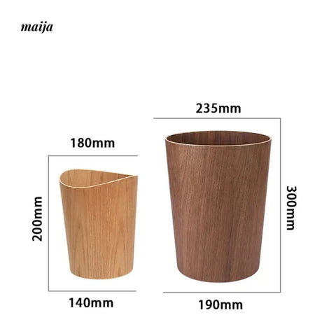 MUSN Desktop Wooden Trash Bin from MUSN