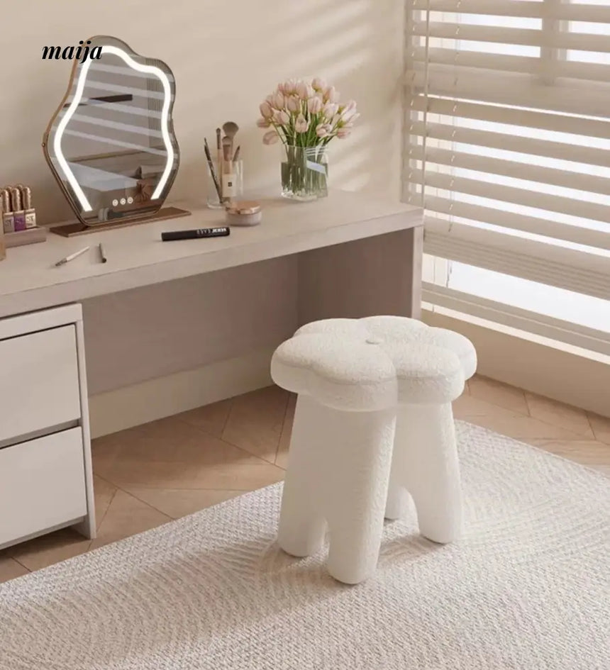 White Flower Dressing Stool from Kaiyashi