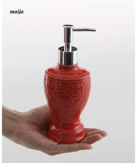 KULE HOME French Vintage Ceramic Lotion and Shower Gel Holder from KULE HOME