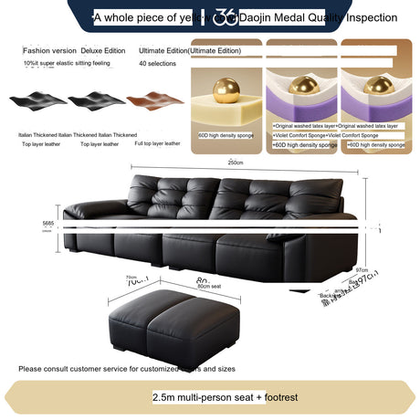 FASATI Leonardo Elegant Minimalist Leather Sofa from FASATI