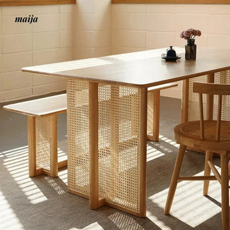 SLIGHTLYCOOL Mattie Rattan Dining Table from maija
