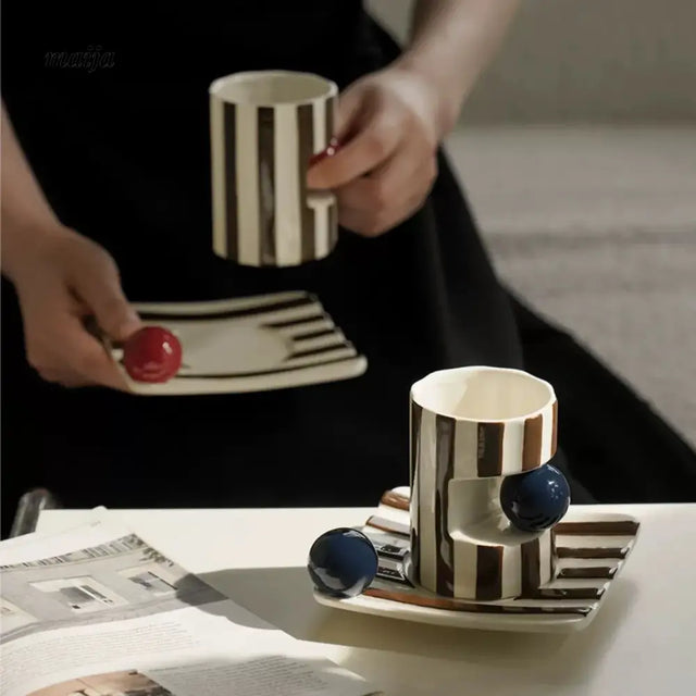 NAMO Muse Retro Striped Coffee Cup from NAMO
